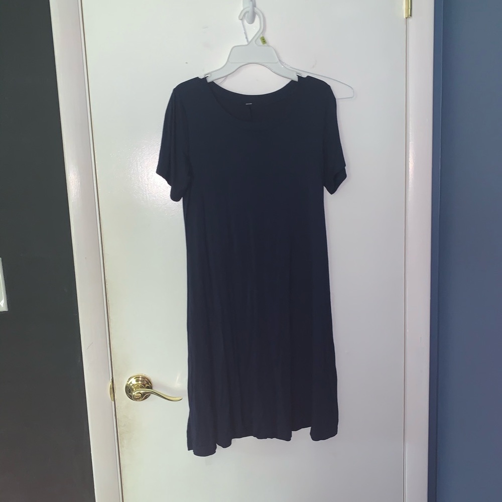 navy blue t shirt dress